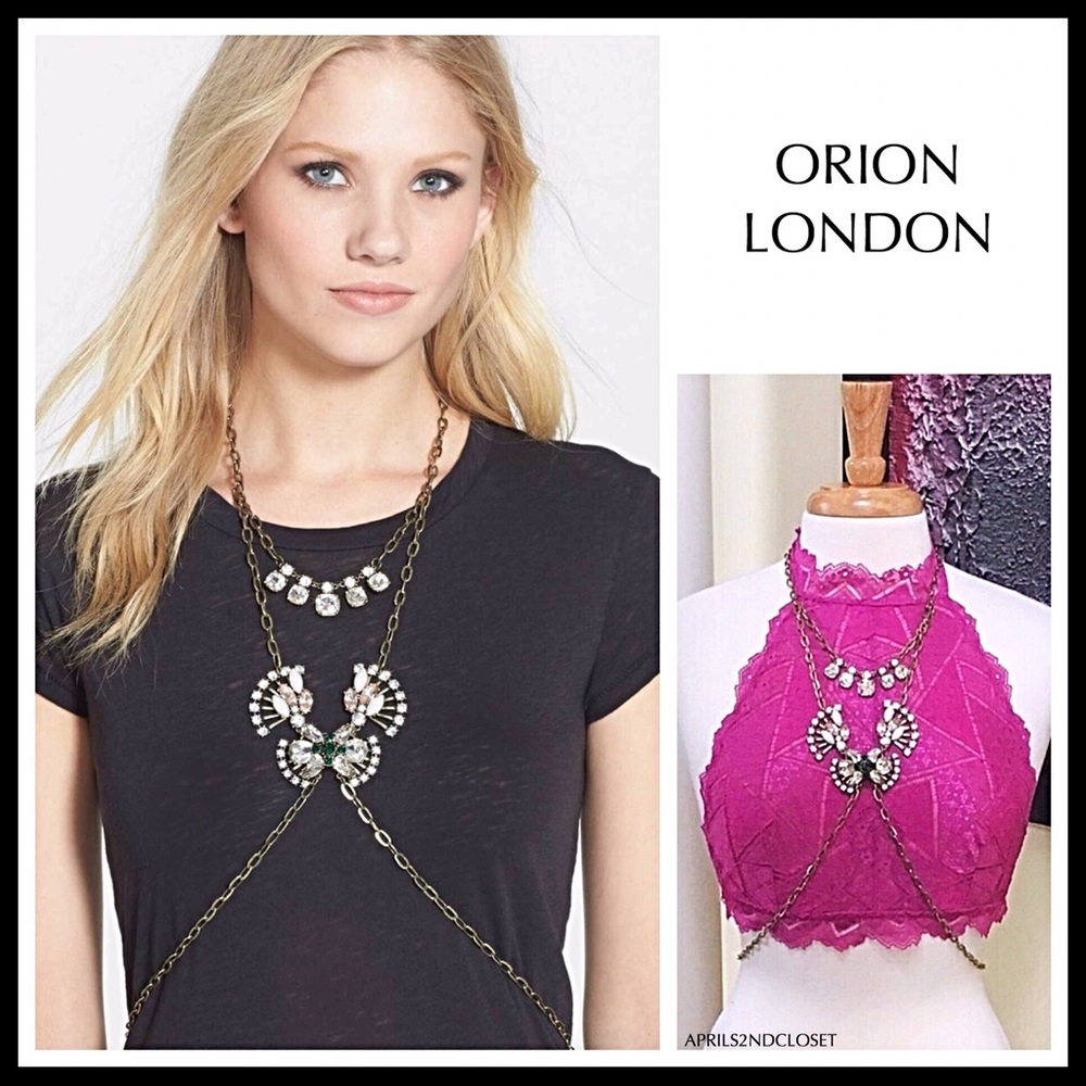 BOHO BODY NECKLACE CRYSTAL STATEMENT FESTIVAL BOHEMIAN A2C